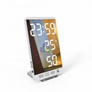 Amazon熱賣中 多功能鏡面測溫鬧鐘 | 多機能デジタル卓上時計|可以調節自動/手動光強度（英文版）