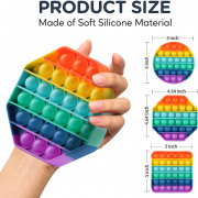 橫掃全球 超級流行 Pop Fidget Sensory Toys指尖感官減壓玩具 經典彩虹三件套