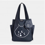 日本雜志附錄--貓貓 nya ne net 驚訝貓可折疊購物袋卡通單肩包大容量環保袋便攜手提包兩件套