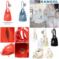 韓國人氣 KANGOL BUCKET CANVAS BIGBAG PICNIC 可斜孭/可手拎 帆布水桶包/袋