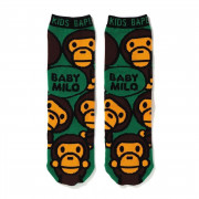 日本兒童人氣PAPE KIDS猿人頭兒童卡通中筒襪潮襪