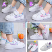 韓國東大門人氣熱賣 女童休閑白波鞋  ★兩款可選：A. Purple；B. Pink