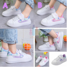 韓國東大門人氣熱賣 女童休閑白波鞋  ★兩款可選：A. Purple；B. Pink