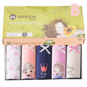 韓國熱賣小公主卡通女童純綿卡通底褲（一盒5條） 