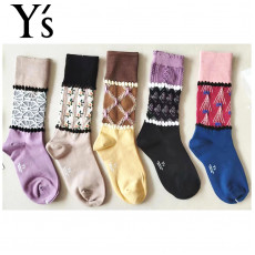 日本人氣潮牌Y's女士中筒襪（5入/組）