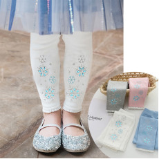 韓國熱賣 秋冬款鑲鑽女童彈力舒適Legging  ★四色可選：Pink，White，Blue，Gray