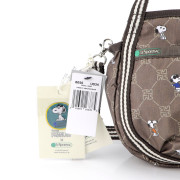 日本限定版LeSportsac 咖啡Snoopy聯名款 防撥水多功能手拎袋斜孭袋