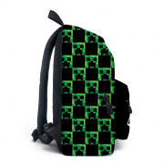 大人氣卡通Minecraft綠黑撞色學生書包（買一送一超值裝---買書包，附贈同款筆袋1個） 