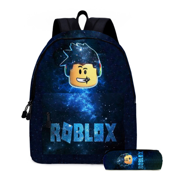 大人氣卡通 ROBLOX 深藍學生書包（買一送一超值裝---買書包，附贈同款筆袋1個）