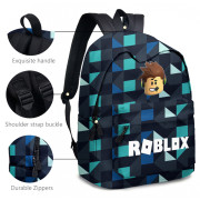 大人氣卡通 ROBLOX-03學生書包（買一送一超值裝---買書包，附贈同款筆袋1個）