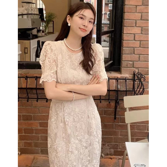 韓國東大門熱賣 優雅高貴法式蕾絲連身裙