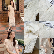 韓國東大門熱賣 優雅高貴法式蕾絲連身裙