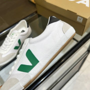 韓國限定版 VEJA經典復刻帆布深綠V白波鞋