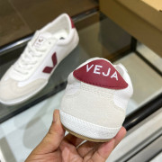 韓國限定版 VEJA經典復古帆布深紅V白波鞋