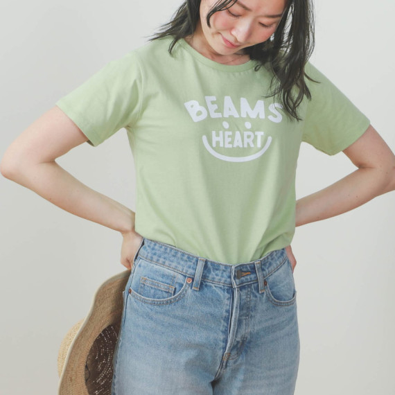 日本限定 BEAMS HEART SMILE字母印花圓領短袖Tee213