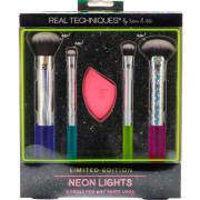 Real Techniques  Neon Light 限量版化妝掃套裝，4支化妝掃 +1個美妝蛋 