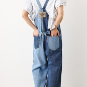 日本小眾潮牌RODEOCROWNS原創拼色牛仔工裝褲