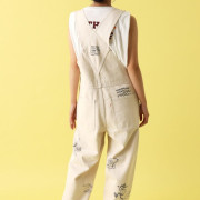 日本小眾潮牌RODEOCROWNS塗鴉牛仔工裝褲