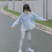 韓國人氣熱賣 兒童輕盈速乾蝴蝶下擺運動上衣