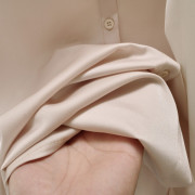韓國人氣熱賣 高級淨色真絲混紡雙喬緞襯衣外套