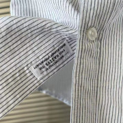 韓國小眾潮牌HAZZYS男士立體刺繡LOGO間條格仔紋短袖恤衫