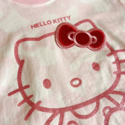 韓國限定 Sanrio Hello Kitty卡通立體刺繡短袖Tee